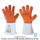 Darba Cimdi Metinātāju Pagarināti Mīkstas Ādas 35cm PRO WELD STEPO Kevlar Brown White Darba Apģērbs Aksesuārs Specapģērbi Aizsargapģērbi