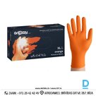 Work Gloves with Diamond Texture Disposable Nitrile GRIPZZLY ZARYS Nitrile Orange 50 pcs Clothing Accessories for Work