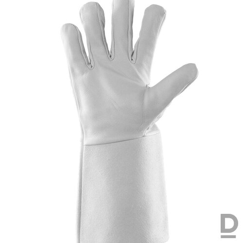 Darba Cimdi Metinātājiem Balti Gludi Mīksti Ādas Cietu Aproci WELDER CABRA Work Gloves White Darba Apģērbs Aksesuārs Specapģērbs