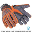 Work Gloves Anti-Cut CHROME SLT 4070 HEXARMOR Flexi Stretch Impact Protection EVA PVC TPR Orange Grey Safety Workwear Accessories