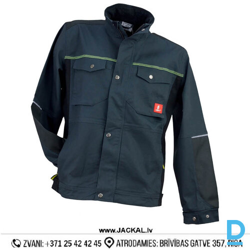 Darba Jaka Pelēka S3 Urgent Flexi 98 Cotton 2 Elastan Grey Black Drošības Darba Apģērbs Specapģērbs Aizsargapģērbs