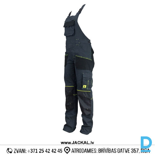 Darba Puskombinezons Pelēks S3 Urgent Flexi 98 Cotton 2 Elastan Grey Black Drošības Darba Apģērbs Specapģērbs Aizsargapģērbs