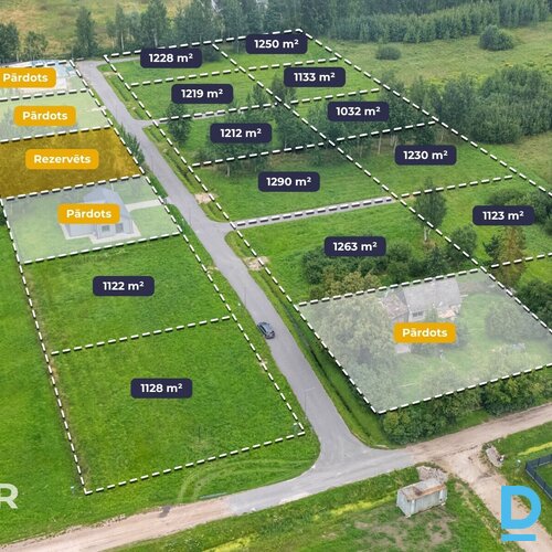 AVER sadarbībā ar SIA "Novators'' iegādei piedāvā 1029m² zemes gabalu privātai a