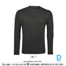 IMPERIAL LSL Sols Work T Shirts With Long Sleeves Safety Workwear Charcoal Melange FRANCE Safety Work Protective Clothing
