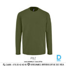 Work T Shirt Long Sleeves IMPERIAL LSL Sols Work T Shirts With Long Sleeves Safety Workwear Dark Khaki FRANCE Safety Work Protective Clothing