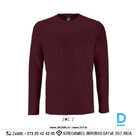 Work T Shirt Long Sleeves IMPERIAL LSL Sols Work T Shirts With Long Sleeves Safety Workwear Oxblood FRANCE Safety Work Protective Clothing