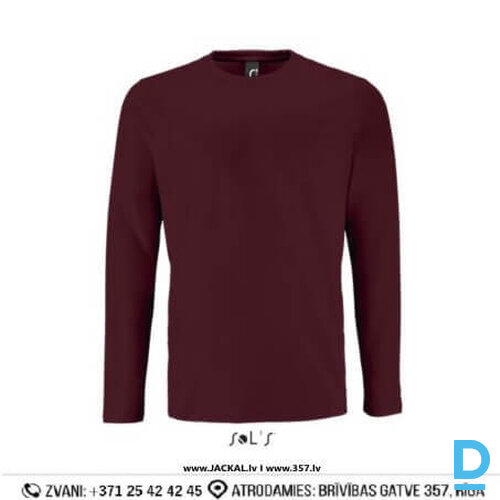 Darba T Krekls Garām Piedurknēm IMPERIAL LSL Sols Work T Shirts With Long Sleeves Safety Workwear Oxblood FRANCE Drošības Darba Aizsargapģērbs