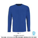 Work T Shirt Long Sleeves IMPERIAL LSL Sols Work T Shirts With Long Sleeves Safety Workwear Royal Blue FRANCE Safety Work Protective Clothing