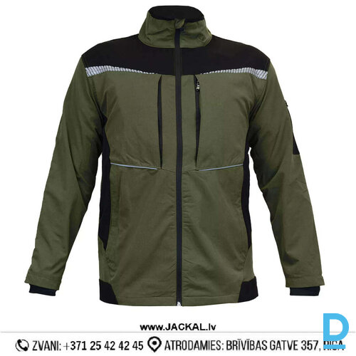 Darba Jaka Elastīga 5730AK ULTRA 4 WAY STRETCH Reflective Nylon Khaki Black Drošības Darba Apģērbi Specapģērbi Aizsargapģērbi Darba Jaka Elastīga 5730AK ULTRA 4 WAY STRETCH Reflective Nylon Khaki Black Drošības Darba Apģērbi Specapģērbi Aizsargapģērbi