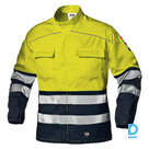 Darba Jaka ADR Metinātājiem Antistatiska Liesmu Ķīmiski Droša HI-VIS SUPERTECH SIR Antistatic Jacket Velcro Yellow Navy Blue ITALY Darba Apģērbs Specapģērbs