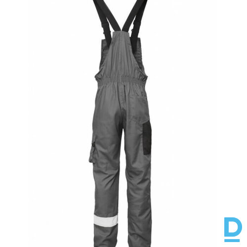 Darba Puskombinezons KING SIZE 2060 NAC Reflective Grey Black Drošības Darba Apģērbs Specapģērbs Aizsargapģērbs