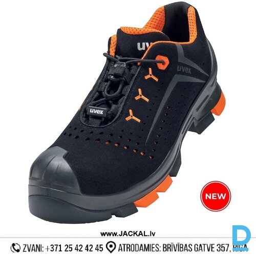 Darba Kurpes Ātrā Aizdare 2 UVEX S1 P SRC ESD Penetration Resistant Ultra Lightweight Shock Absorbing Antistatic Metal Free Black Orange GERMANY Drošības Darba Apavi Specapavi