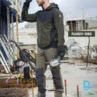Darba Jaka RANDY Nine Worths Stretch Fleece Softshell Work Jacket Cherry Red Black FRANCE Drošības Darba Apģērbs Aizsargapģērbs Specapģērbs