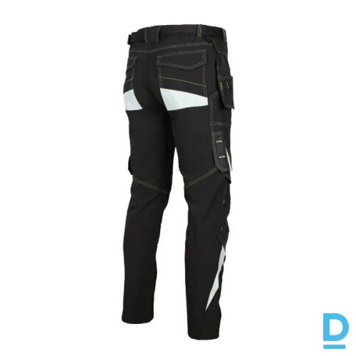 Darba Bikses ar Nokarenām Kabatām Plānas CLASSIC4DYNAMIC Spandex 4 Way Stretch Reflective Softshell Black Drošības Darba Apģērbs Specapģērbs Aizsargapģērbs