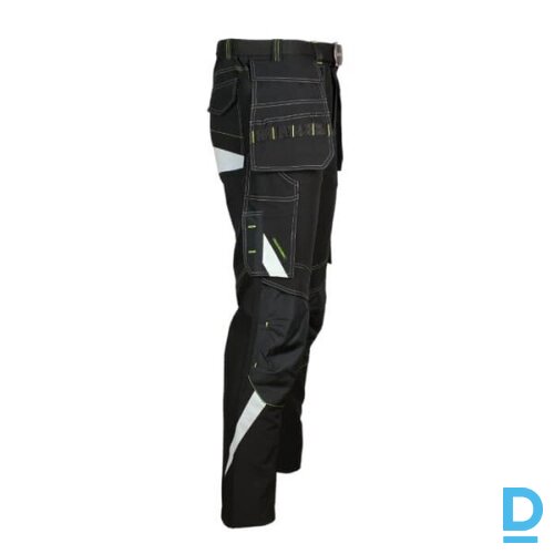 Darba Bikses ar Nokarenām Kabatām Plānas CLASSIC4DYNAMIC Spandex 4 Way Stretch Reflective Softshell Black Drošības Darba Apģērbs Specapģērbs Aizsargapģērbs
