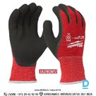 Work Gloves Latex Anti-Cut Winter MILWAUKEE Cut Level 1 Breathable Red Black Safety Workwear Accessory Workwear