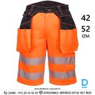 Darba Šorti ar Nokarenām Kabatām HI VIS PW343 PORTWEST 9 Multipockets Shorts Polycotton Fabric Orange Black IRELAND Drošības Darba Apģērbs Aizsargapģērbs