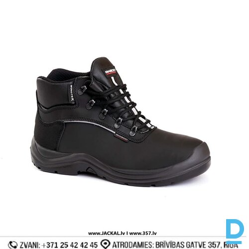 Darba Puszābaki Ādas HAMBURG Giasco S7L FO CI SR E A WR WPA PL Metal Free Black ITALY Drošības Darba Apavi Specapavi