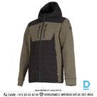 Work Jacket with Hood HIRO Nine Worths Stretch 3D Spacer Breathable Multipocket Khaki Black FRANCE Safety Workwear Special Clothing