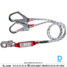 Drošības Josta Trose ar Diviem Lieliem Āķiem EAL10205 Safety Shock 200 cm Safety Workwear White Black Darba Drošības Aksesuāri
