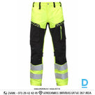Darba Bikses Elastīgas HI-VIS URBAN 4 Way Stretch Reflective Cordura YKK Yellow Black Drošības Darba Apģērbi Specapģērbi Aizsargapģērbi