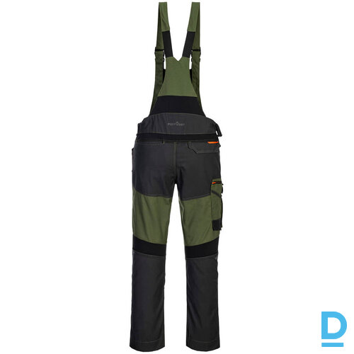 Darba Puskombinezons ar Ceļusargiem Komplektā T704 Portwest 4 Way Stretch Polycotton Black Olive Green IRELAND Darba Apģērbs Specapģērbs