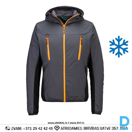 Darba Jaka Siltināta EV470 PORTWEST Extremely Water Resistant Insulatex Pro Lining Grey IRELAND Drošības Darba Apģērbi Specapģērbi Aizsargapģērbi