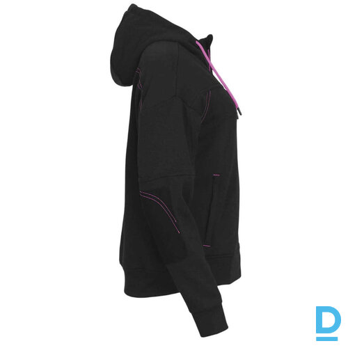Darba Jaka ar Kapuci Sievietēm UMA Nine Worths Molleton French Terry Multipocket Black FRANCE Drošības Darba Apģērbs Specapģērbi Aizsargapģērbi