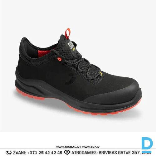 Darba Kurpes MODULO LOW Safety Jogger S3S SR SC ESD CI FO Lightweight Breathable Black Red BELGIUM Drošības Darba Apavi Specapavi Aizsargapavi