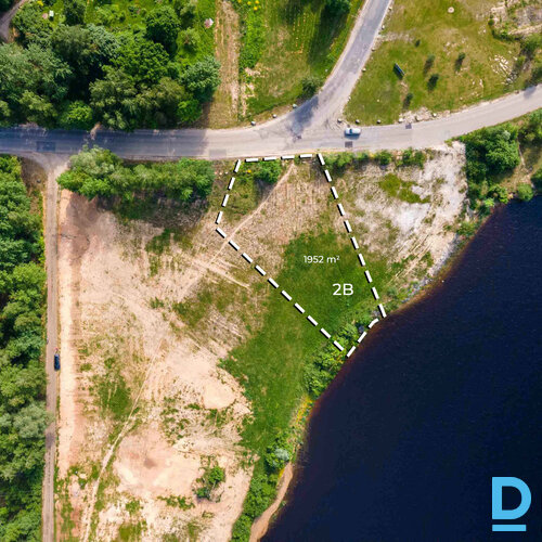 1952 m² apbūves zeme, Daugavmalas iela 2B, Saulkalne, Salaspils pagasts, Salaspils novads, Latvija.