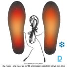 Heated Insoles for Shoes 40-50 C USB Rechargeable LAHTI CXS Universal Till 5 Hours Black Red Safety Work Shoe Accessories