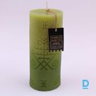 Baltic Candles "Austras koks" / время горения 45 ч (60x140 мм) зелёные