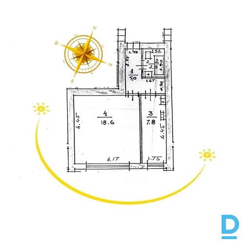 Pārdod dzīvokli Skolas 5 k-2, 34m², 1 ist.
