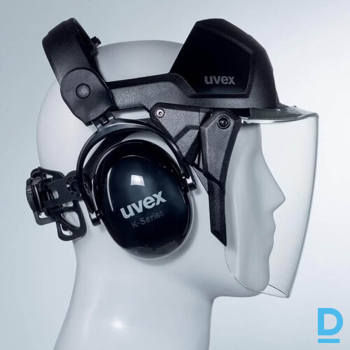 Darba Vizieris ar Austiņām 9790212 PHEOS UVEX Anti Fog Neck Support High Levels Protection Black GERMANY Darba Drošības Aksesuāri