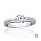 Silver ring #2101852, rhodium, zircons, size 19