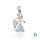 Silver pendant #2301673, rhodium, zircons