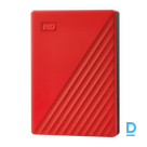 Ārējais disks WD 6TB My Passport 2.5" USB 3.2 Red