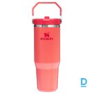 Термокружка с трубочкой The IceFlow Flip Straw 2.0 Tumbler 0.89L кораллово-красно-оранжевый