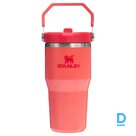 Термокружка с трубочкой The IceFlow Flip Straw 2.0 Tumbler 0.6L кораллово-красно-оранжевый