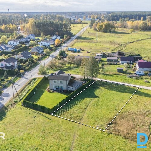 Pārdošanā līdzens, taisnas formas 1500 m² zemes gabals privātmājas būvniecībai K Pārdošanā līdzens, taisnas formas 1500 m² zemes gabals privātmājas būvniecībai K