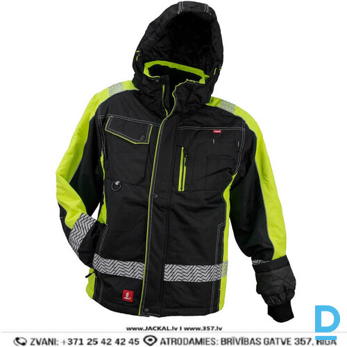 Darba Jaka Siltināta Ziemas UPDATED Y 8365 URG Warm Work Jacket Fleece Reflective Yellow Black Drošības Darba Apģērbs Specapģērbs