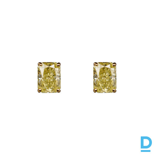Pārdod Jewellery Baguette Yellow Diamond 2.62ct Stud