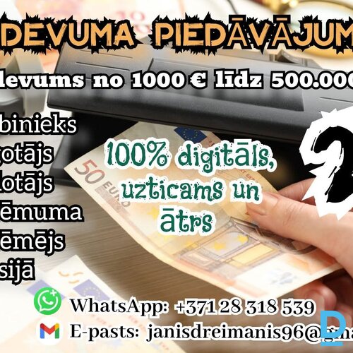 Piedāvā Aizdevumi no privātpersonām