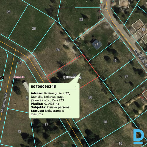 Pārdod zemi Kreimeņu iela 22 Pārdod zemi Kreimeņu iela 22