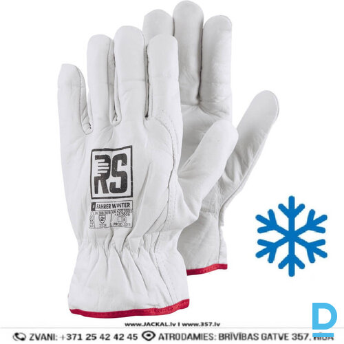 Ziemas Siltināti Ādas Darba Cimdi FAHRER WINTER Ins Tech Material Flexi White Drošības Darba Apģērbi Aksesusāri