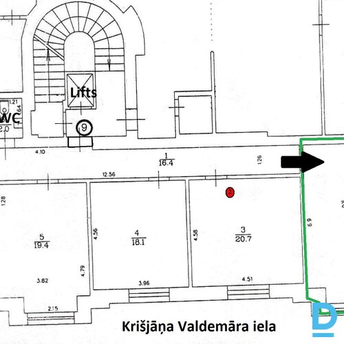 Birojs Rīgas centrā pie Kr. Valdemāra/Dzirnavu ielu krustojuma Birojs Rīgas centrā pie Kr. Valdemāra/Dzirnavu ielu krustojuma