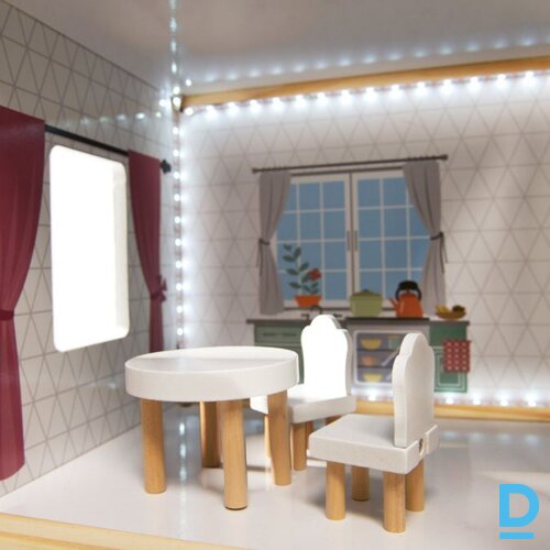 Koka leļļu namiņš 78 cm + mēbeles