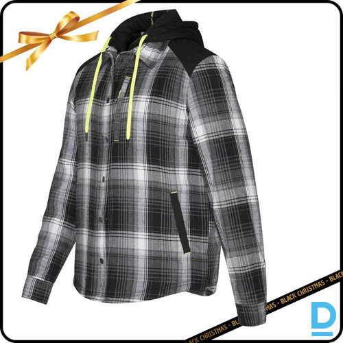 NINE WORTHS GRAF Siltināti Darba Flaneļa Krekli Multipocket Elbow Shoulder Reinforcements Black Grey FRANCE Drošības Darba Apģērbi Specapģērbi Aizsargapģērbi