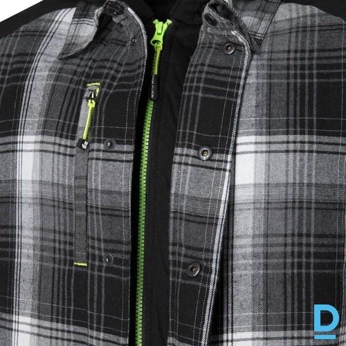 NINE WORTHS GRAF Siltināti Darba Flaneļa Krekli Multipocket Elbow Shoulder Reinforcements Black Grey FRANCE Drošības Darba Apģērbi Specapģērbi Aizsargapģērbi