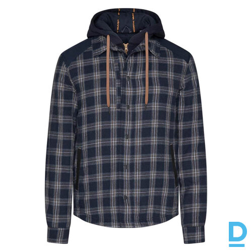 NINE WORTHS GRAF Siltināti Darba Flaneļa Krekli Multipocket Elbow Shoulder Reinforcements Navy Blue Grey FRANCE Drošības Darba Apģērbi Specapģērbi Aizsargapģērbi